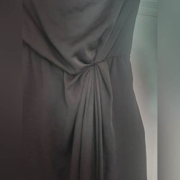 EXPRESS black Strapless twist front dress with dangling sash - Picture 6 of 8